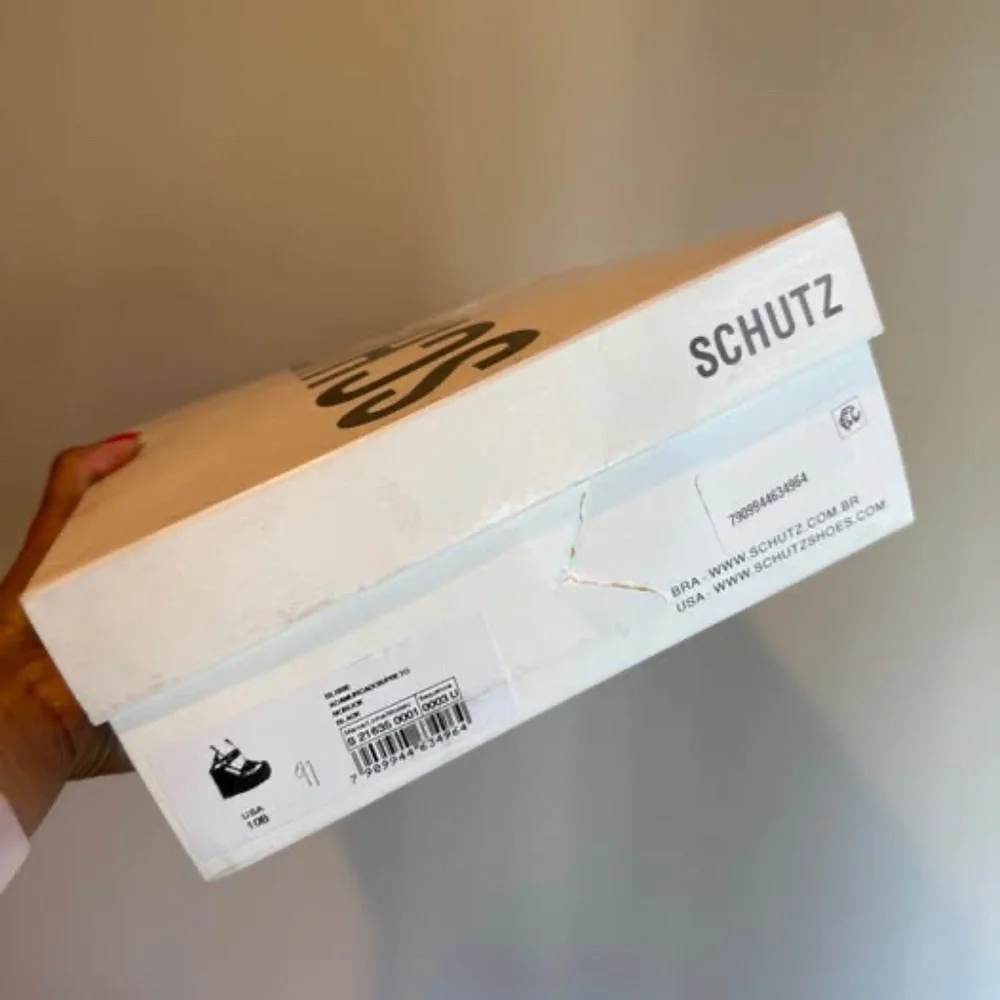Schutz Blisse Platform Wedge Heels Espadrille in Black Size 10